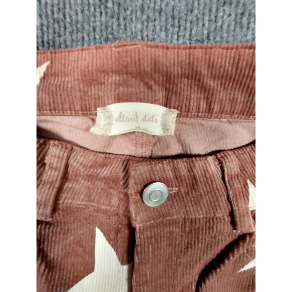 Altar'd State Star Print Corduroy Flare Pants Dusty Rose Mauve Bell Bottoms M - Picture 6 of 9